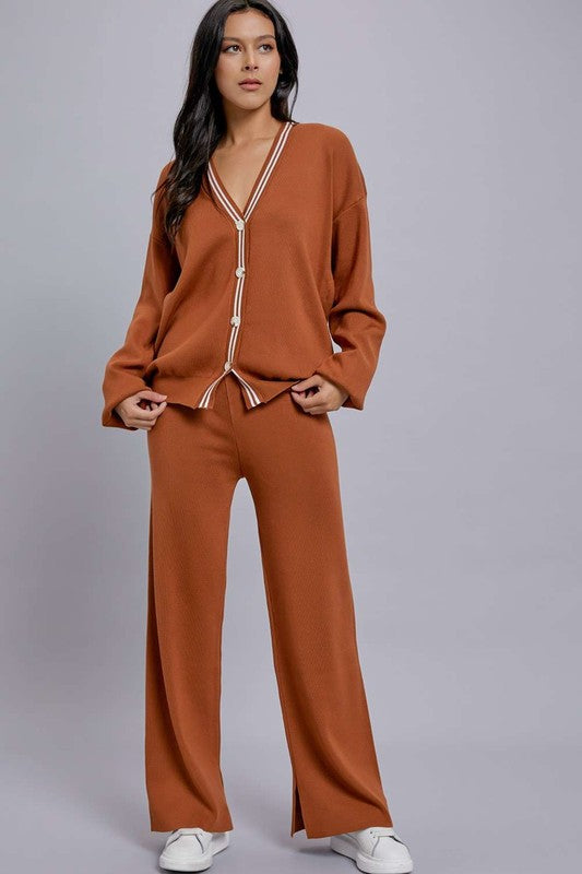 CARDIGAN AND PANTS SET