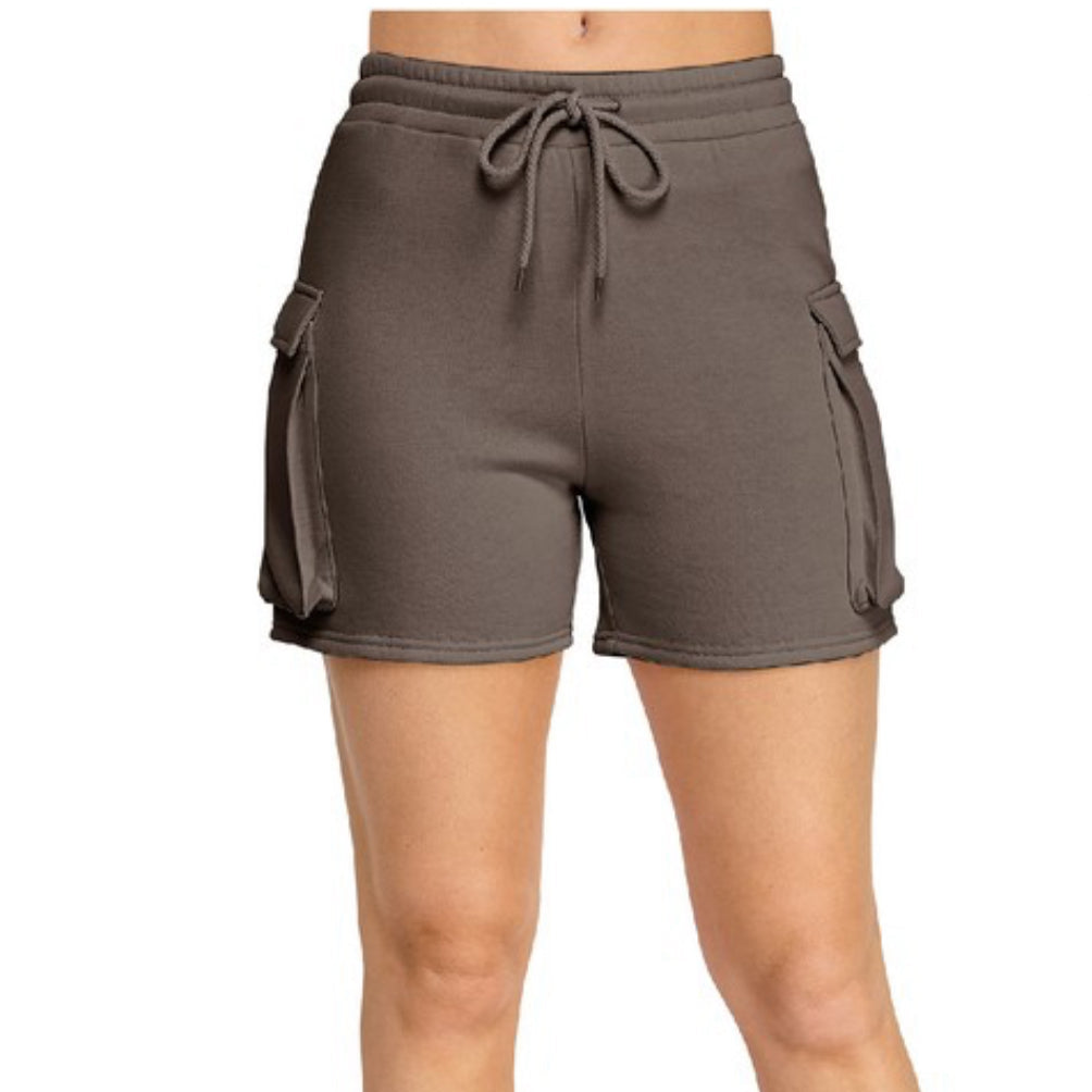 Cargo Short Set Half Zip Up Hoodie
