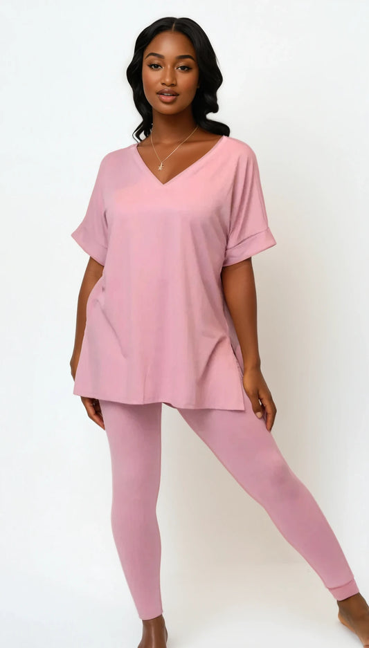 Buttery Soft Lounge Set   Short- Sleeved
